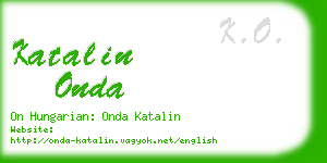 katalin onda business card